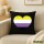 Kissen Nonbinary Pride Flagge LGBTQ Herz 40x40cm
