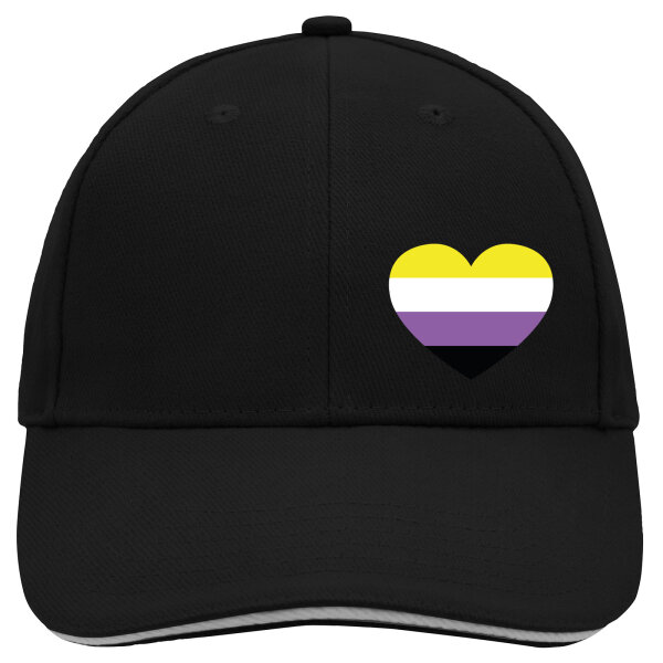 Kappe Nonbinary Pride Flagge LGBTQ Herz