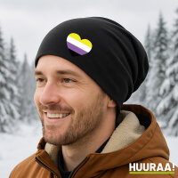 Beanie Nonbinary Pride Flagge LGBTQ Herz