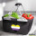Einkaufskorb faltbar Nonbinary Pride Flagge LGBTQ Herz 20 Liter Black