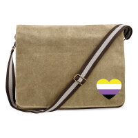 Umhängetasche Nonbinary Pride Flagge LGBTQ Herz 14...