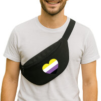 Bauchtasche Nonbinary Pride Flagge LGBTQ Herz 2,5 Liter...