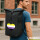 Kurierrucksack Nonbinary Pride Flagge LGBTQ Herz 30-44 Liter Black Melange
