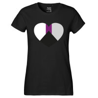 Damen T-Shirt Demisexuell Pride Flagge LGBTQ Herz