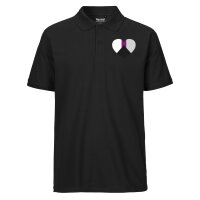 Herren Polo Shirt Demisexuell Pride Flagge LGBTQ Herz