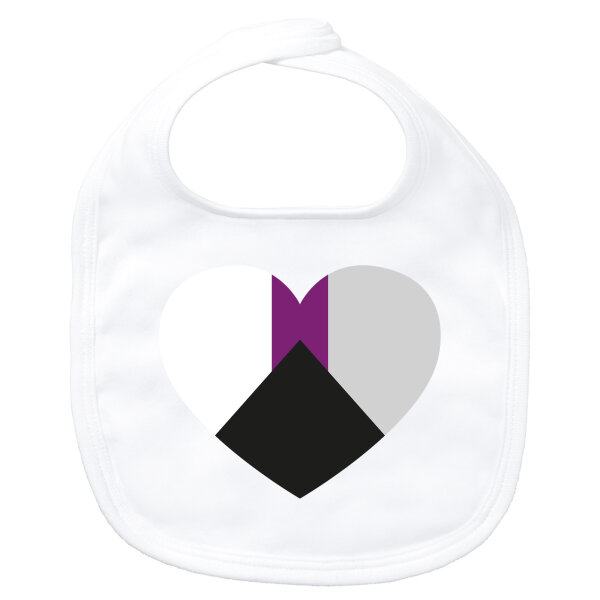 Baby Lätzchen Demisexuell Pride Flagge LGBTQ Herz Klettverschluss