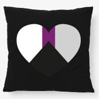 Kissen Demisexuell Pride Flagge LGBTQ Herz 40x40cm