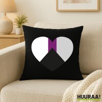 Kissen Demisexuell Pride Flagge LGBTQ Herz 40x40cm