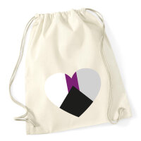 Turnbeutel Demisexuell Pride Flagge LGBTQ Herz 12 Liter