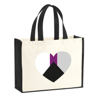 Jutetasche Demisexuell Pride Flagge LGBTQ Herz 21 Liter...
