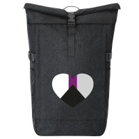 Kurierrucksack Demisexuell Pride Flagge LGBTQ Herz 30-44 Liter Black Melange