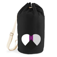 Seesack Demisexuell Pride Flagge LGBTQ Herz 20 Liter Black