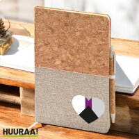 Notizbuch A5 Demisexuell Pride Flagge LGBTQ Herz 80 Blatt...