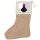 Weihnachtsstrumpf Demisexuell Pride Flagge LGBTQ Herz Beige Jute