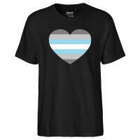 Herren T-Shirt Demiboy Pride Flagge LGBTQ Herz