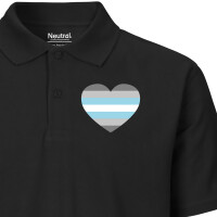 Herren Polo Shirt Demiboy Pride Flagge LGBTQ Herz