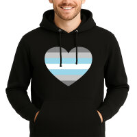 Unisex Hoodie Demiboy Pride Flagge LGBTQ Herz