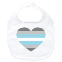 Baby Lätzchen Demiboy Pride Flagge LGBTQ Herz...