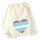 Turnbeutel Demiboy Pride Flagge LGBTQ Herz 12 Liter