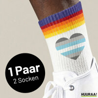 Unisex Socken Demiboy Pride Flagge LGBTQ Herz Baumwolle