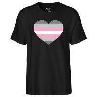 Herren T-Shirt Demigirl Pride Flagge LGBTQ Herz