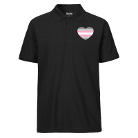 Herren Polo Shirt Demigirl Pride Flagge LGBTQ Herz