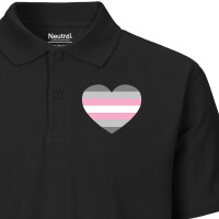 Herren Polo Shirt Demigirl Pride Flagge LGBTQ Herz