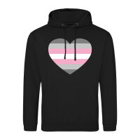 Unisex Hoodie Demigirl Pride Flagge LGBTQ Herz