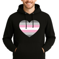 Unisex Hoodie Demigirl Pride Flagge LGBTQ Herz