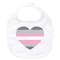 Baby Lätzchen Demigirl Pride Flagge LGBTQ Herz...