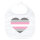 Baby Lätzchen Demigirl Pride Flagge LGBTQ Herz Klettverschluss