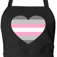 Schürze Demigirl Pride Flagge LGBTQ Herz mit Taschen