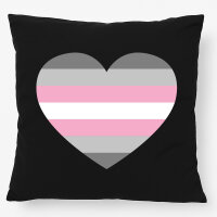 Kissen Demigirl Pride Flagge LGBTQ Herz 40x40cm
