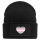 Beanie mit Patch Demigirl Pride Flagge LGBTQ Herz Black