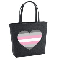 Filzshopper Demigirl Pride Flagge LGBTQ Herz, 22 Liter