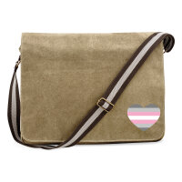 Umhängetasche Demigirl Pride Flagge LGBTQ Herz 14 Liter