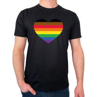 Herren T-Shirt Alternative LGBT+ Pride Flagge LGBTQ Herz