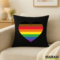 Kissen Alternative LGBT+ Pride Flagge LGBTQ Herz 40x40cm