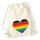 Turnbeutel Alternative LGBT+ Pride Flagge LGBTQ Herz 12 Liter