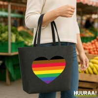 Filzshopper Alternative LGBT+ Pride Flagge LGBTQ Herz, 22...