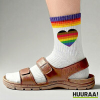 Unisex Socken Alternative LGBT+ Pride Flagge LGBTQ Herz Baumwolle
