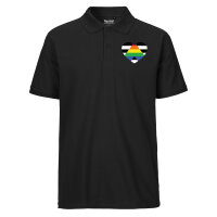 Herren Polo Shirt Straight Ally Flagge LGBTQ Herz