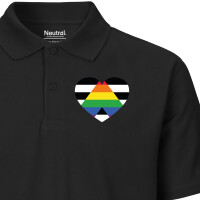 Herren Polo Shirt Straight Ally Flagge LGBTQ Herz