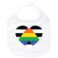 Baby Lätzchen Straight Ally Flagge LGBTQ Herz...