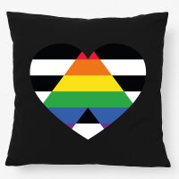 Kissen Straight Ally Flagge LGBTQ Herz 40x40cm