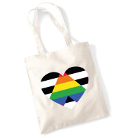 Jutebeutel Straight Ally Flagge LGBTQ Herz 10 Liter