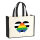 Jutetasche Straight Ally Flagge LGBTQ Herz 21 Liter Black