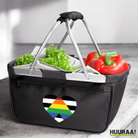 Einkaufskorb faltbar Straight Ally Flagge LGBTQ Herz 20...