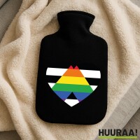 Wärmflasche Straight Ally Flagge LGBTQ Herz
