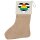 Weihnachtsstrumpf Straight Ally Flagge LGBTQ Herz Beige Jute